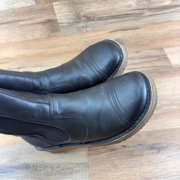Swedish hasbeens  Women boots size 7 38 Black leather Chelsea