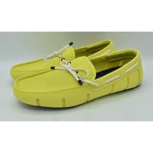 SWIMS Mens Size 8.5 Braided Lace Citron Loafer Shoes