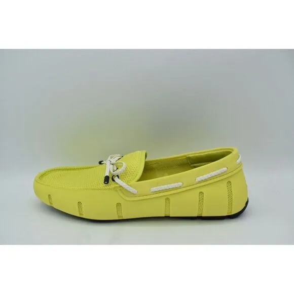 SWIMS Mens Size 8.5 Braided Lace Citron Loafer Shoes