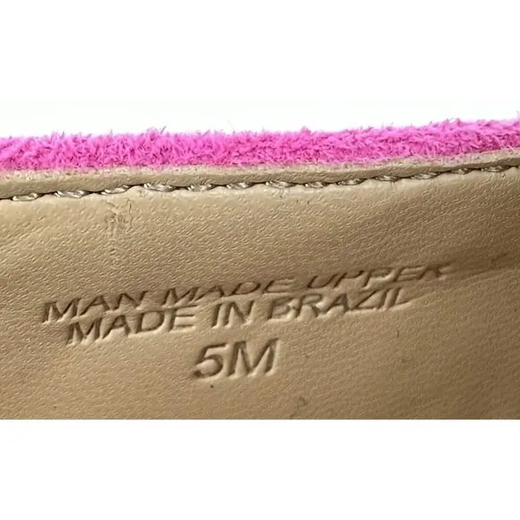 Talbots Leighton Loafer 5 Woven Tasseled Pink Tan Slip On Shoes Womens New