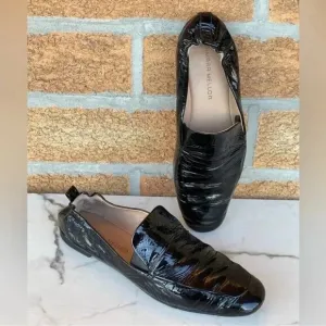 Tamara Mellon Black Patent Stow Loafer Flats39 1/2