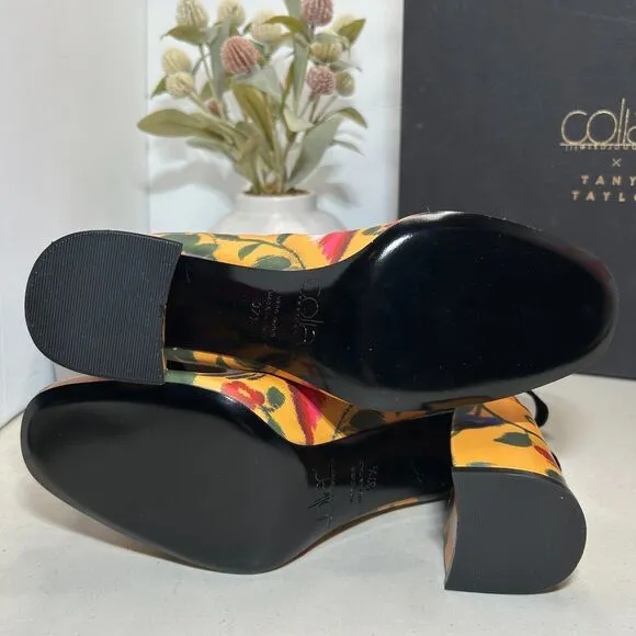 Tanya Taylor X Coliac Kimono Printed Marta Floral Boots Marig Women 37.5/7 NWB