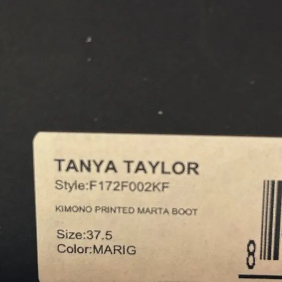 Tanya Taylor X Coliac Kimono Printed Marta Floral Boots Marig Women 37.5/7 NWB