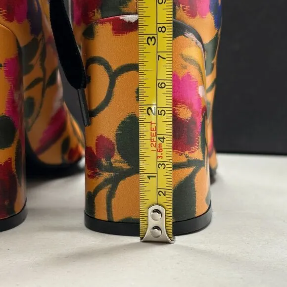 Tanya Taylor X Coliac Kimono Printed Marta Floral Boots Marig Women 37.5/7 NWB