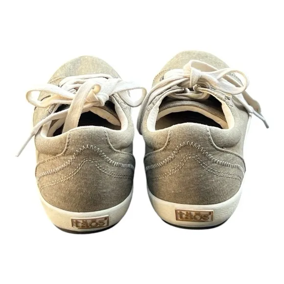 Taos Star Khaki Fabric Sneakers Size 7.