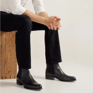 Tecovas Black Boots Chelsea Style