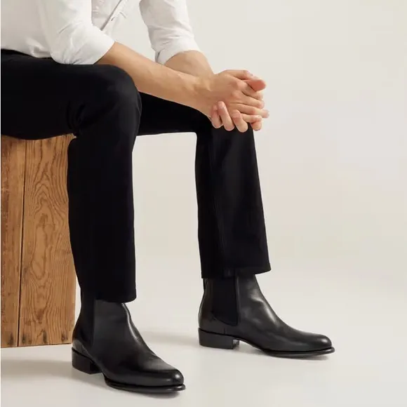 Tecovas Black Boots Chelsea Style