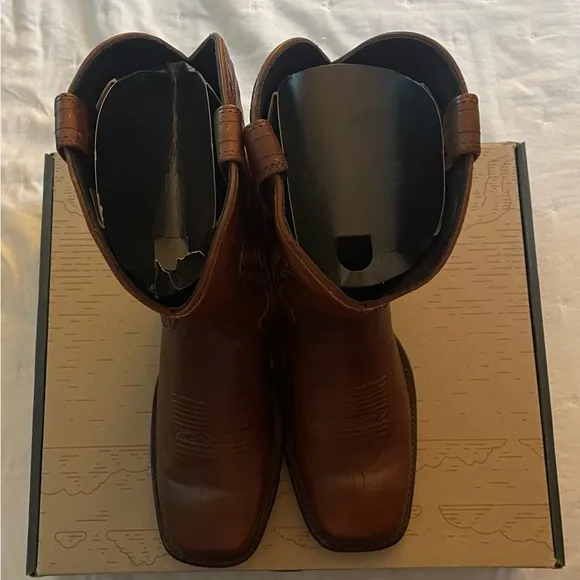 Tecovas Brown Cowboy Western Boots with Detailed Stitching