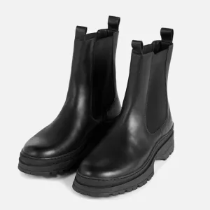 Ted Baker Akeeno black leather lug sole Chelsea boots