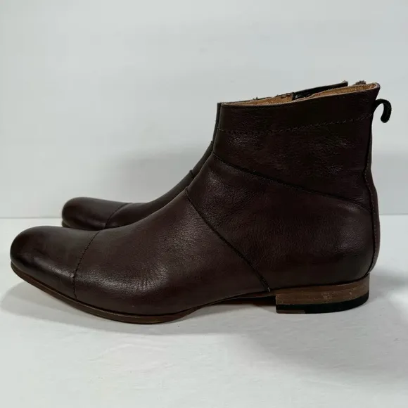 Ted Baker Dark Brown Leather Zip Up Ankle Boots Men’s Size 8