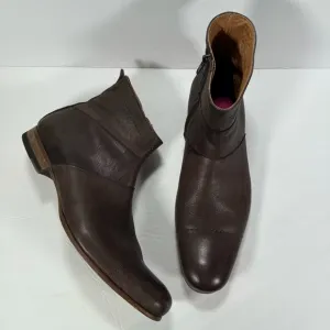 Ted Baker Dark Brown Leather Zip Up Ankle Boots Men’s Size 8
