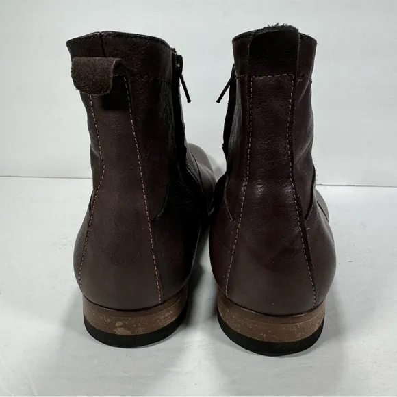 Ted Baker Dark Brown Leather Zip Up Ankle Boots Men’s Size 8