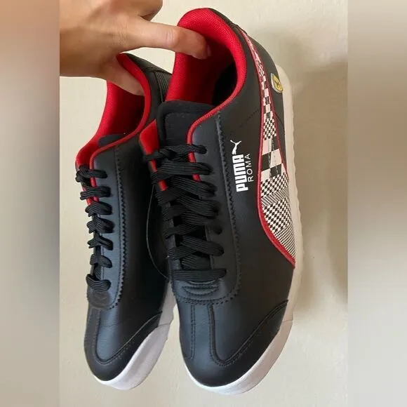 Tenis Puma Sf Roma Ferrari Originales Para Hombre Black Red Sneakers Size 10.5