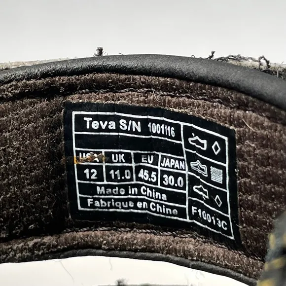 Teva Forebay Fisherman Sandals Mens 12 Brown Water Hiking River Shoes Outdoor