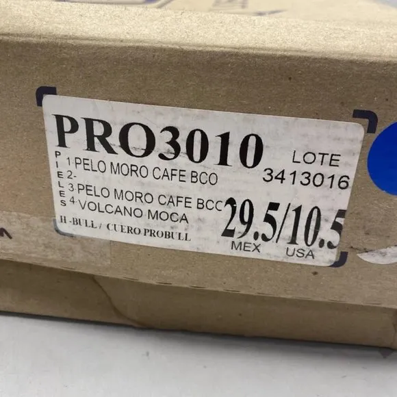 Texanos Pro Bull Cowhide Boots – Men’s Size 10.5 – Brown/White – New With Box