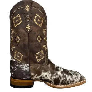Texanos Pro Bull Cowhide Boots – Men’s Size 10.5 – Brown/White – New With Box
