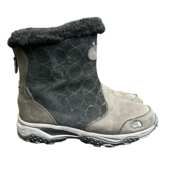 The North Face Bella Alta Black and Gray Winter Boots, women’s size 8.5