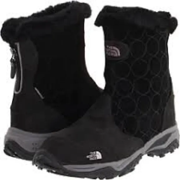 The North Face Bella Alta Black and Gray Winter Boots, women’s size 8.5