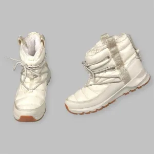 The North Face Boots Womens 10 Thermoball Lace Up Snow Outdoor Vegan Fur Shoes