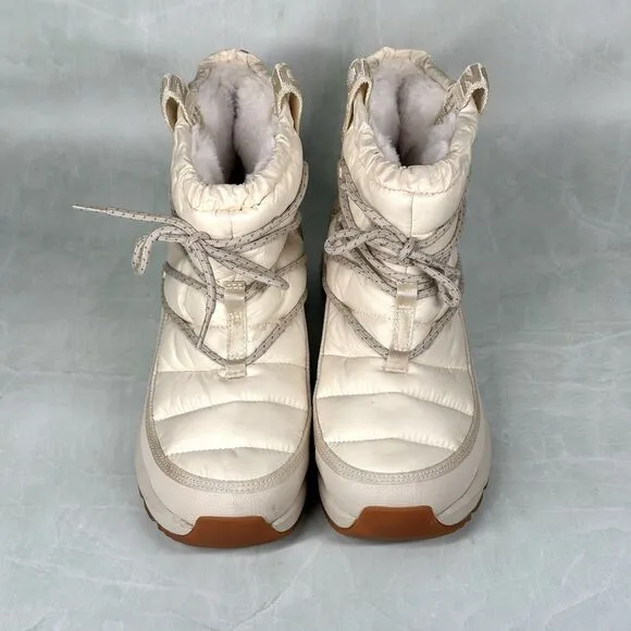 The North Face Boots Womens 10 Thermoball Lace Up Snow Outdoor Vegan Fur Shoes