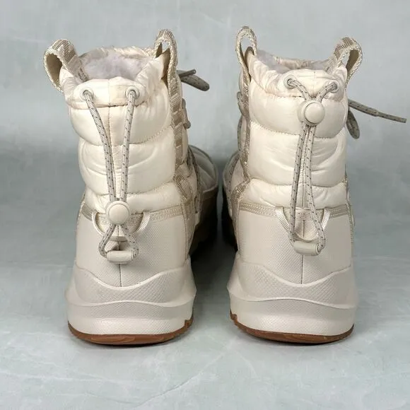 The North Face Boots Womens 10 Thermoball Lace Up Snow Outdoor Vegan Fur Shoes