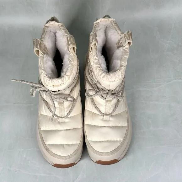 The North Face Boots Womens 10 Thermoball Lace Up Snow Outdoor Vegan Fur Shoes