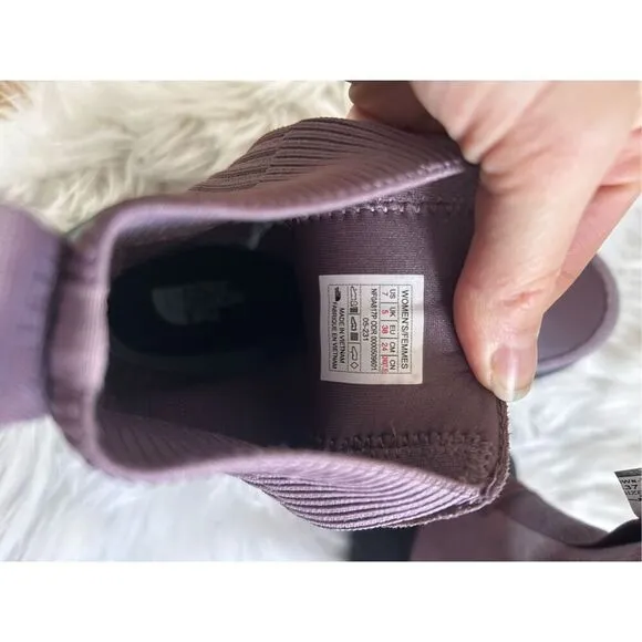 The North Face Women's Halseigh Knit Waterproof Snow Boots Light Mauve Size 7 pu