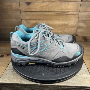 The North Face Womens Size 8.5 Hedgehog Fastpack GTX Gray Blue Hiking Shoes
