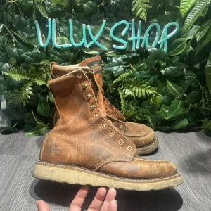 THOROGOOD AMERICAN HERITAGE 8″ TOBACCO MOC TOE MEN WORK BOOTS SIZE 11.5 D Soft