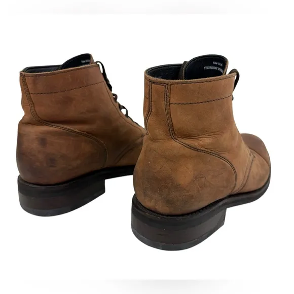 Thursday Boots Cap Toe Lace Up Brown Leather Boots Men Captain Size 12 US