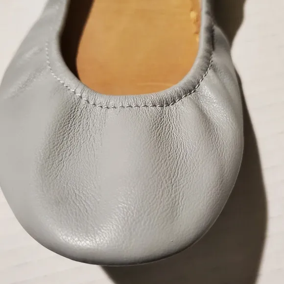 Tieks Womens Leather Slip On Flats Shoes Grey Size 7