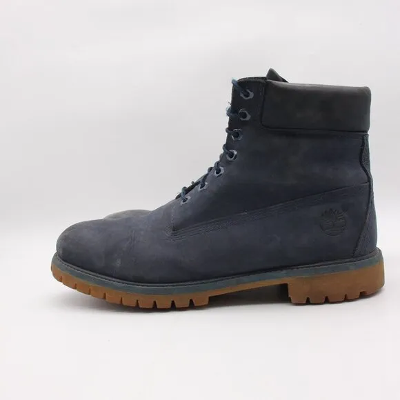 Timberland 6 Inch Men’s 12 M Premium Boots Navy Nubuck Leather Primaloft 400 G