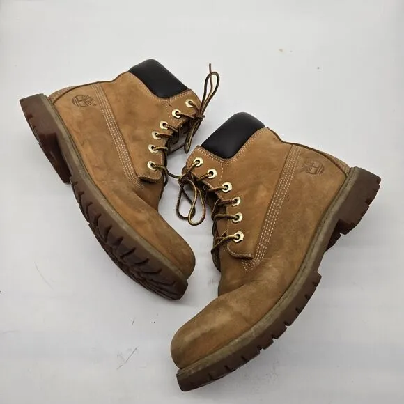 Timberland 6” Inch Premium Women’s Size 8.5 Boots Nubuck Wheat Boots waterproof