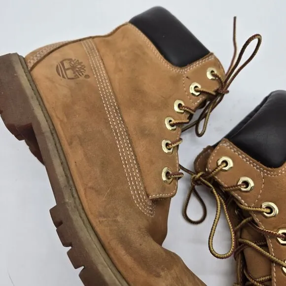 Timberland 6” Inch Premium Women’s Size 8.5 Boots Nubuck Wheat Boots waterproof