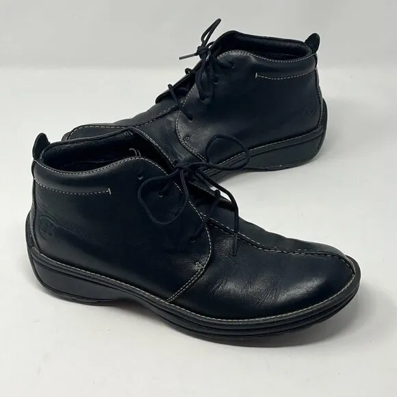 Timberland black chukka boots women leather 8M