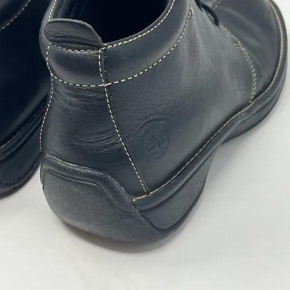 Timberland black chukka boots women leather 8M