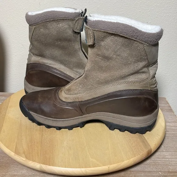 Timberland Canard Snow Greige Embossed Fleece Lined Waterproof Boots