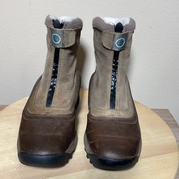 Timberland Canard Snow Greige Embossed Fleece Lined Waterproof Boots