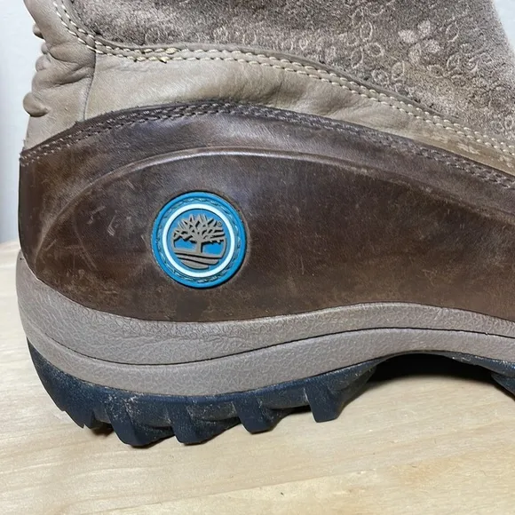 Timberland Canard Snow Greige Embossed Fleece Lined Waterproof Boots