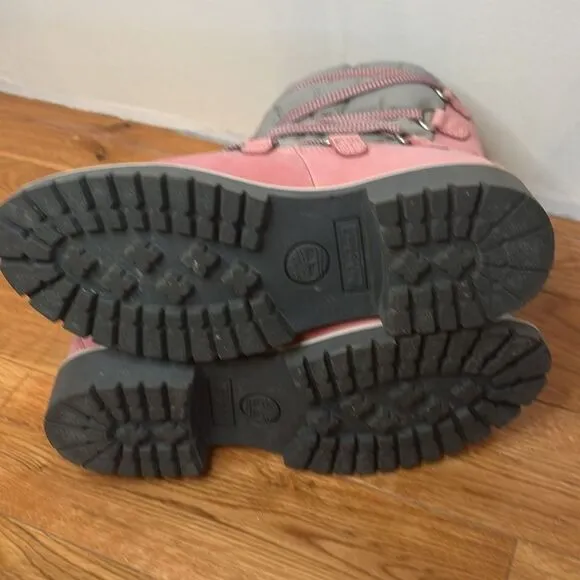 Timberland EUC pink/gray 650 insulated winter snow boots Size 7