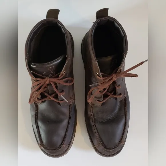 Timberland Grantly Chukka Leather Moc Toe Ankle Dark Brown Men A1859 Siz…