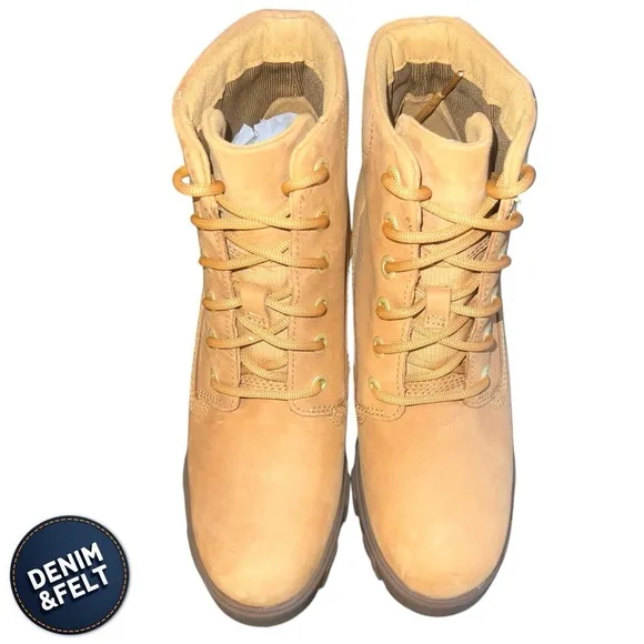 Timberland Lana Point 6 inch Lace Up Wheat Nubuck Heeled Boots | NEW/NIB!!