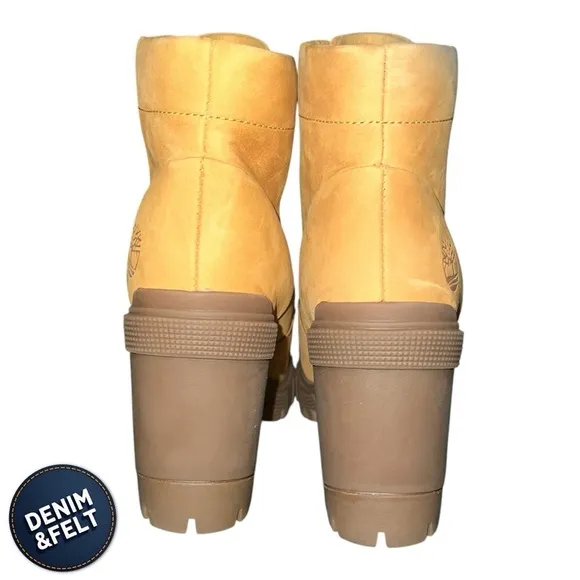 Timberland Lana Point 6 inch Lace Up Wheat Nubuck Heeled Boots | NEW/NIB!!