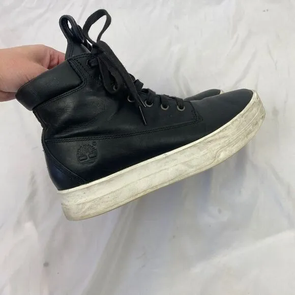 Timberland Mayliss 6-inch Platform Sneaker Boots Women Size 7 Black Leather
