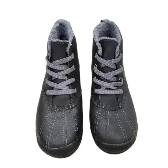 TIMBERLAND MT Hayes Black Leather Waterproof Snow Boots A18KX, Womens 7