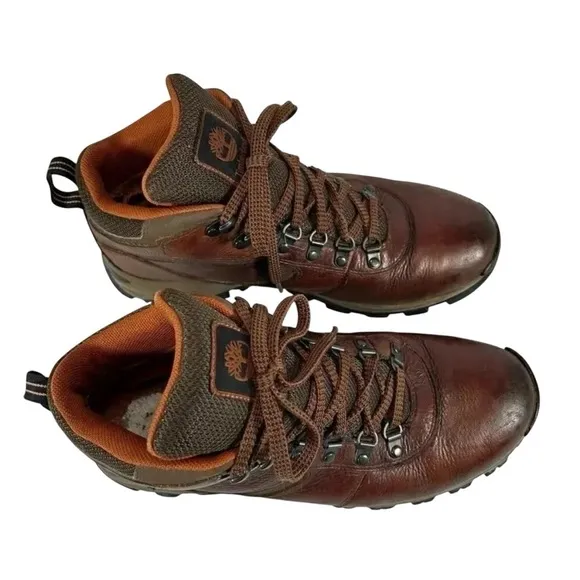 Timberland Mt. Maddsen Size 10 Waterproof Brown Leather Lace Up Hiking Boots