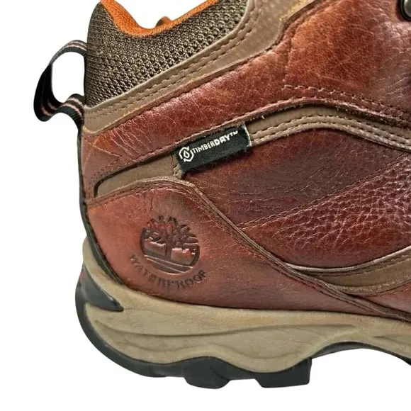 Timberland Mt. Maddsen Size 10 Waterproof Brown Leather Lace Up Hiking Boots
