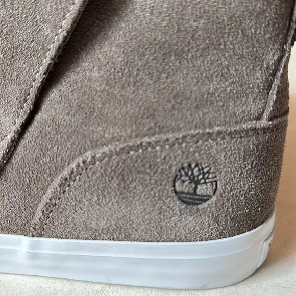 Timberland NEW Skyla Bay Pull-On Sneaker Shoes Canteen Brown Suede High Tops 9.5