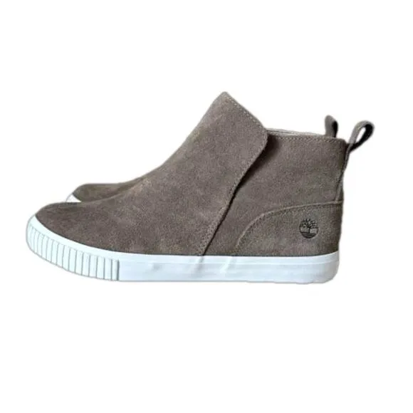 Timberland NEW Skyla Bay Pull-On Sneaker Shoes Canteen Brown Suede High Tops 9.5