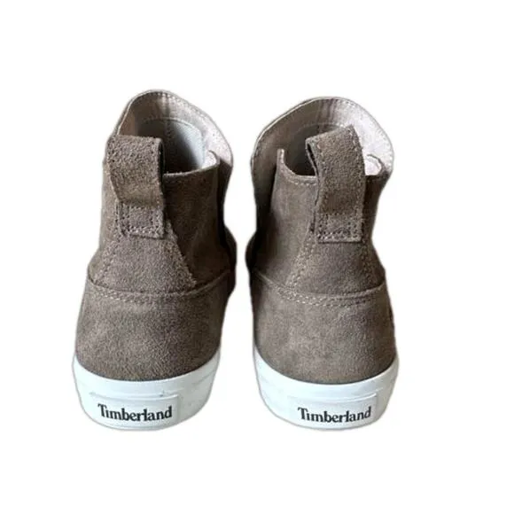 Timberland NEW Skyla Bay Pull-On Sneaker Shoes Canteen Brown Suede High Tops 9.5